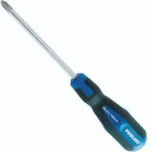 Screwdriver No name PH0 x 75mm soft touch handle, Phillips PH0 tip, 75 mm shaft