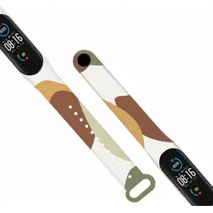 Силиконовый ремешок Hurtel для Xiaomi Mi Band 6 / Mi Band 5 — камуфляж