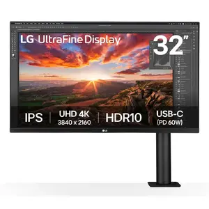 Monitors LG 32UN880K-B 31.5" (80 cm) 4K Ultra HD 3840x2160 LCD 5 ms USB 3.2 Gen 1 centrmezgls iebūvēti skaļruņi VESA augstuma regulēšana Melns