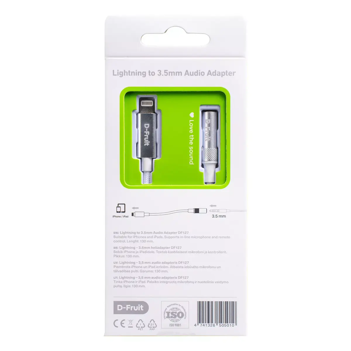 D-Fruit DF127 Lightning uz 3,5 mm adapters Photo 2