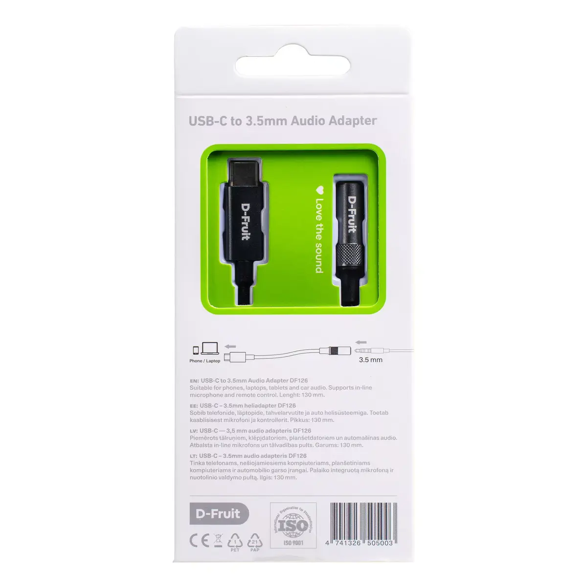 D-Fruit DF126 USB-C to 3.5mm Adapter Photo 2