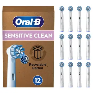 Electric toothbrush replacement heads Oral-B Sensitive Clean 12 pcs, white, 3-month replacement interval