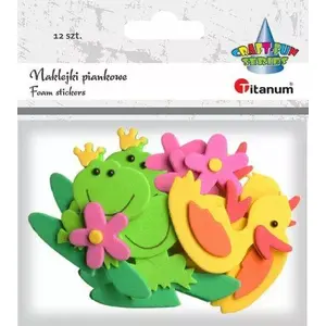 Foam 3D Stickers Titanum 12 pcs — ducks, frogs, flowers