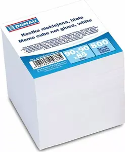 Staple-free paper corner protector Donau Kostka 90×90×90 mm, white, approx. 800 pcs