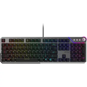 Vadu mehāniskā spēļu klaviatūra MSI STRIKE 600 Silent — pilna izmēra, mehāniskie slēdži, RGB apgaismojums