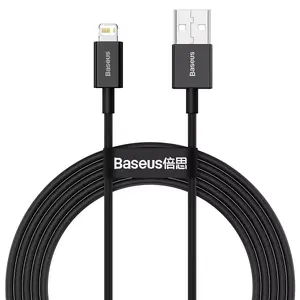 USB cable Baseus CATLYS-A01 2m USB A USB C Lightning Black