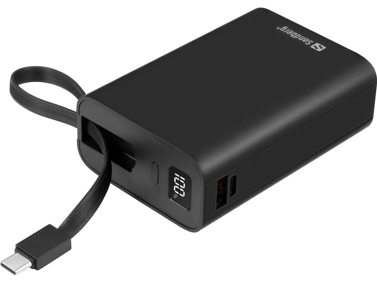 SANDBERG Powerbank 20000 PD20W Connect melna