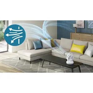 Ample airflow stream for whole-room air circulation