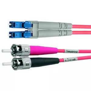 Fibre optic cable Telegärtner L00892A0073 LC 2x ST OM4 3 m Violet
