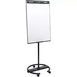 Mobilais flipčarts ar apaļu pamatni Legamaster SKETCH EASY — tērauds, 5 riteņi, 720×600 mm
