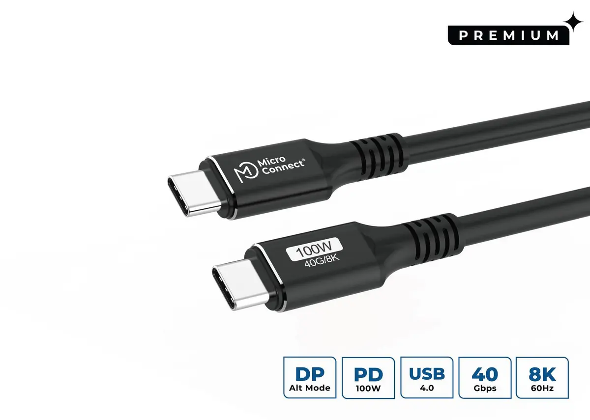 MicroConnect USB kabelis USB4 Gen 3x2