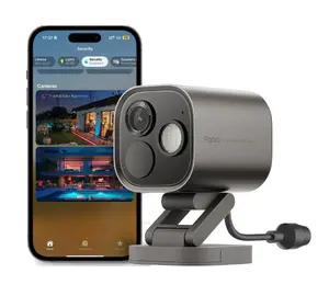 Aqara Hub G5 Pro Āra IP drošības kamera Kubs Vadu 2688 x 1520 pikseļi Pelēka Griestu un sienas montāža