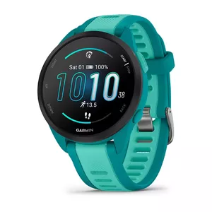 Viedpulkstenis GARMIN Forerunner 165 Music — 43 mm polimēra korpuss, 1,2" AMOLED, 4 GB, GPS/GLONASS/Galileo, 5 ATM