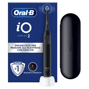 Electric toothbrush Oral-B iO Series 2 — vibrating adult toothbrush, built-in battery, 3 modes, black, 1 handle + 1 brush head