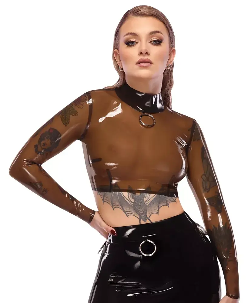 Late X Latex Shirt 29013745051 — кроп‑топ из латекса XL Photo 4