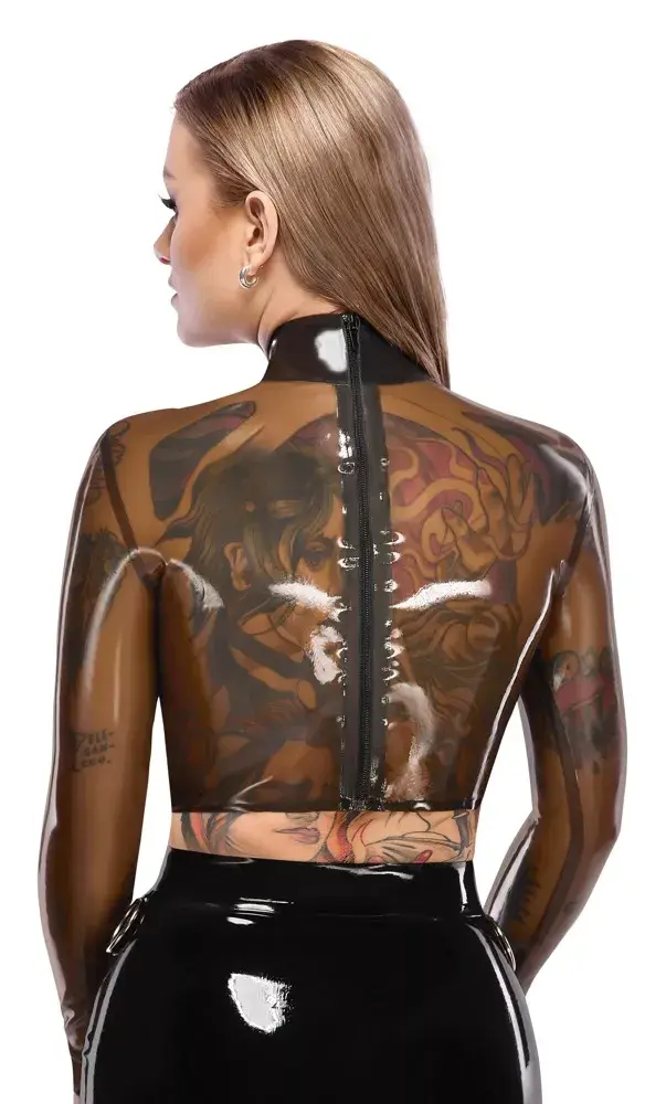 Late X Latex Shirt 29013745051 — кроп‑топ из латекса XL Photo 5