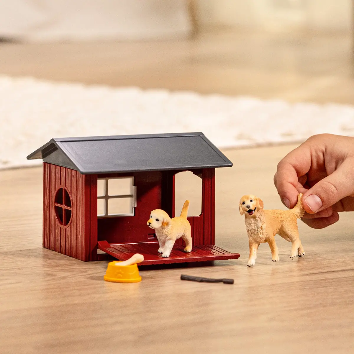 Schleich FARM WORLD Dog Kennel with Golden Retriever Photo 2