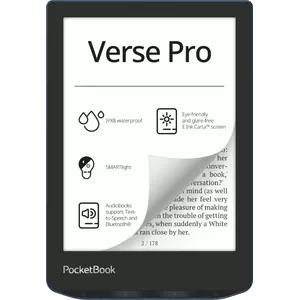 PocketBook Verse Pro e-grāmatu lasītājs Skārienjūtīgais ekrāns 16 GB Wi-Fi Melns, Zils