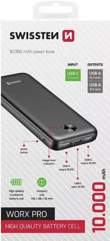 Portable Charger Swissten Power Worx Pro 22013949 Photo 3