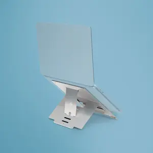 R-GO Tools R-Go Riser Laptop Stand Flexible Adjustable Folding Ergonomic Hylite Aluminum Silver for 10" to 22" Notebooks Max 5kg