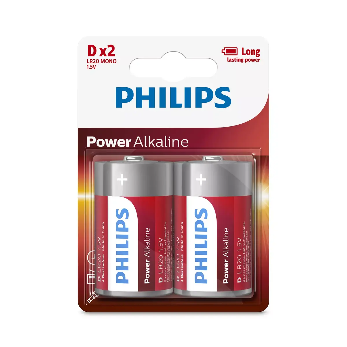 Philips LR20P2B/05 Vienreiz lietojama D sārma