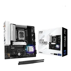 Материнская плата ASRock B860M Pro RS WiFi — Intel B860, LGA 1851, micro ATX, DDR5, 4 DIMM, 3x M.2, 2.5Gb LAN, Wi‑Fi, Bluetooth