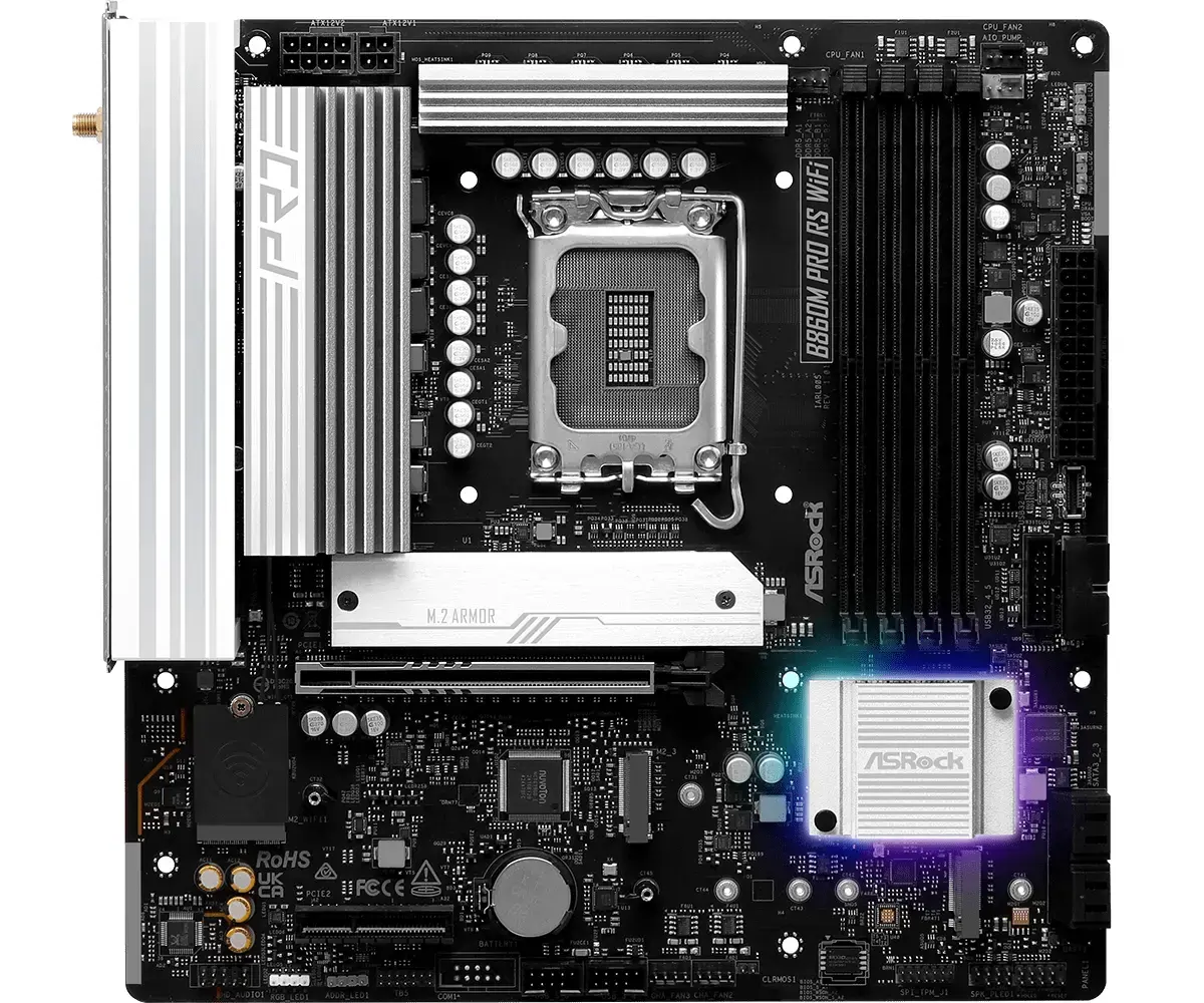ASRock B860M Pro RS WiFi micro ATX mātesplate Photo 3