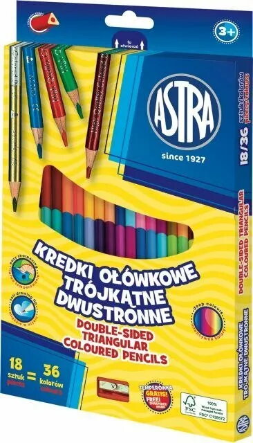 Zīmuļi Astra trīsstūrveida dubultgalu AF177AST —