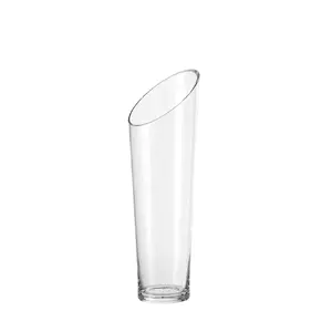 Vase LEONARDO Dynamic — glass transparent, height 400 mm, Ø 125 mm