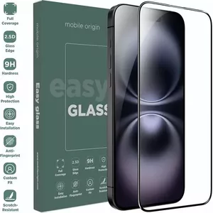 Защитное стекло MOBILE ORIGIN EasyGlass для iPhone 15 Plus / 16 Plus — закалённое