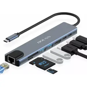 Docking Station Bounn JL-CX08 8-in-1 USB-C hub with multiple ports