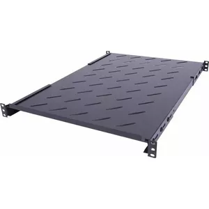 TKH Adjustable 19-inch 1U Server Rack Shelf, 4-Point Mounting, Depth 650-810mm