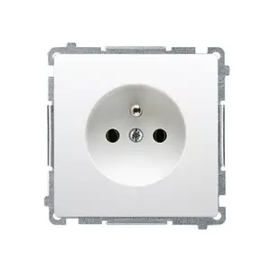 Розетка Kontakt-Simon BMGZ1Z.01/11 белая, пластиковый корпус, IP20, 250 В, 75×75×40,5 мм