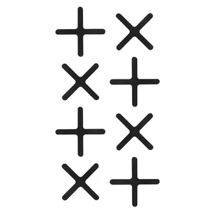 Magnetic Display Star set POLAROID 8 pcs — black, 107×15×180 mm, cross form