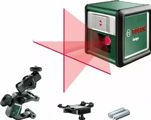 Lāzera līmenis Bosch QUIGO III UNI ar MM2 turētāju, pašlīmeņojošs punktveida lāzers (modelis 0603663503)