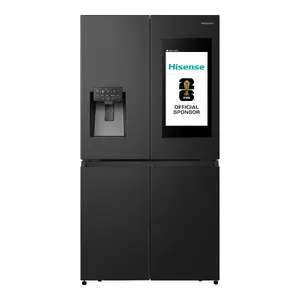 Hisense RQ760N4IFE Freestanding Multi Door Cross Door Fridge Freezer with Touch Screen Water and Ice Dispenser 577 L Black Energy Class E
