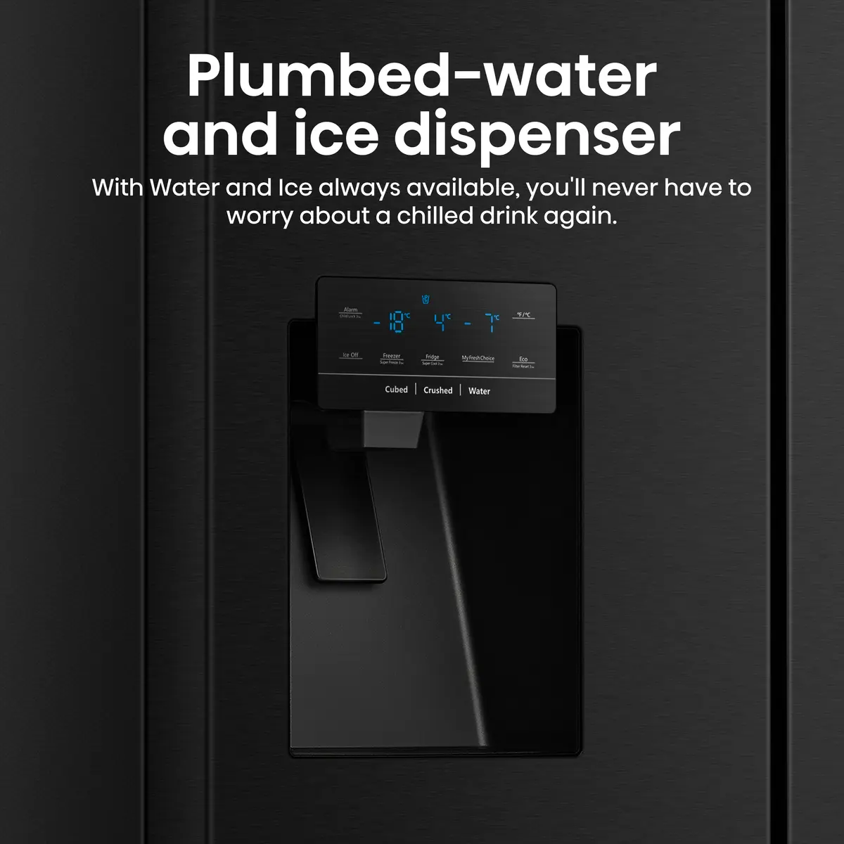 Hisense RQ760N4IFE Multi Door Fridge Freezer Black Photo 3