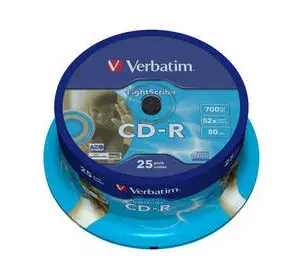 VERBATIM Lightscribe V1.2 CD-R 700 МБ 52x — 25 шт. Photo 2