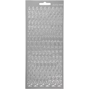 Decorative Sticker Creativ Company 170225 Silver Text Pattern Alphabet