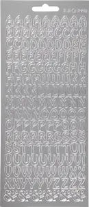 Decorative Sticker Creativ Company 170225 Silver Text Pattern Alphabet
