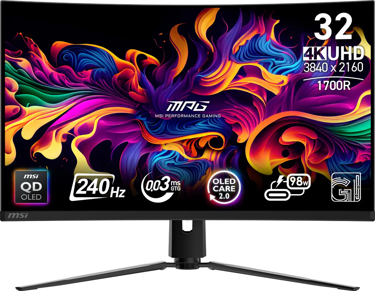 MSI MPG 321CURX QD-OLED datora monitors