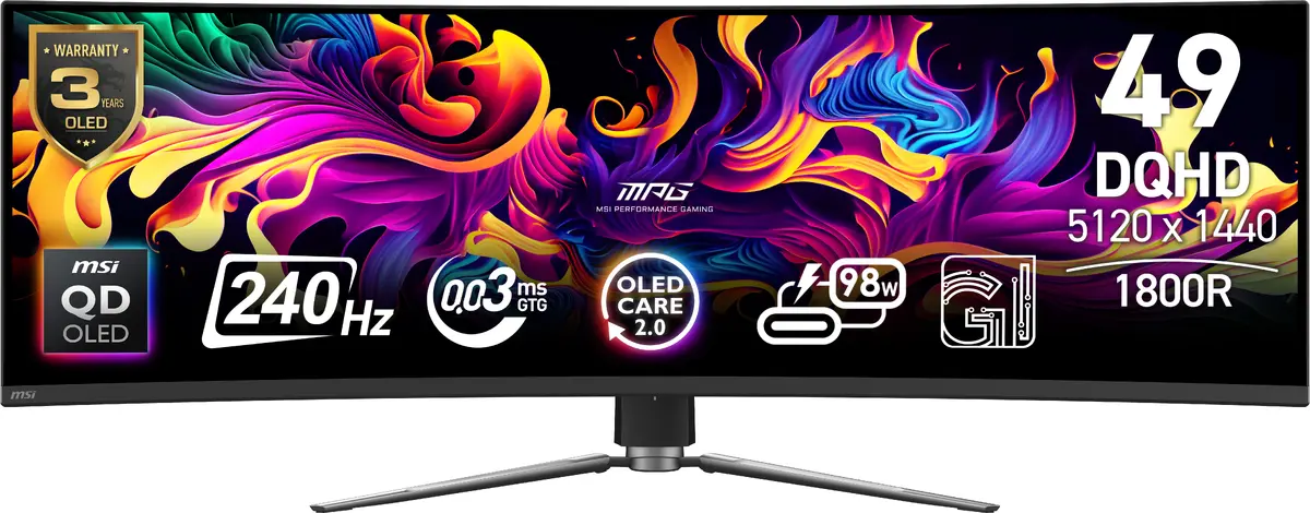 Datora monitors MSI MPG 491CQPX QD-OLED