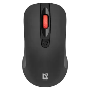 Беспроводная RF бесшумная оптическая мышь DEFENDER Nexus MS-195 — 1600 DPI, 2.4 ГГц, nano USB, амбидекстр, 2×AAA, чёрная