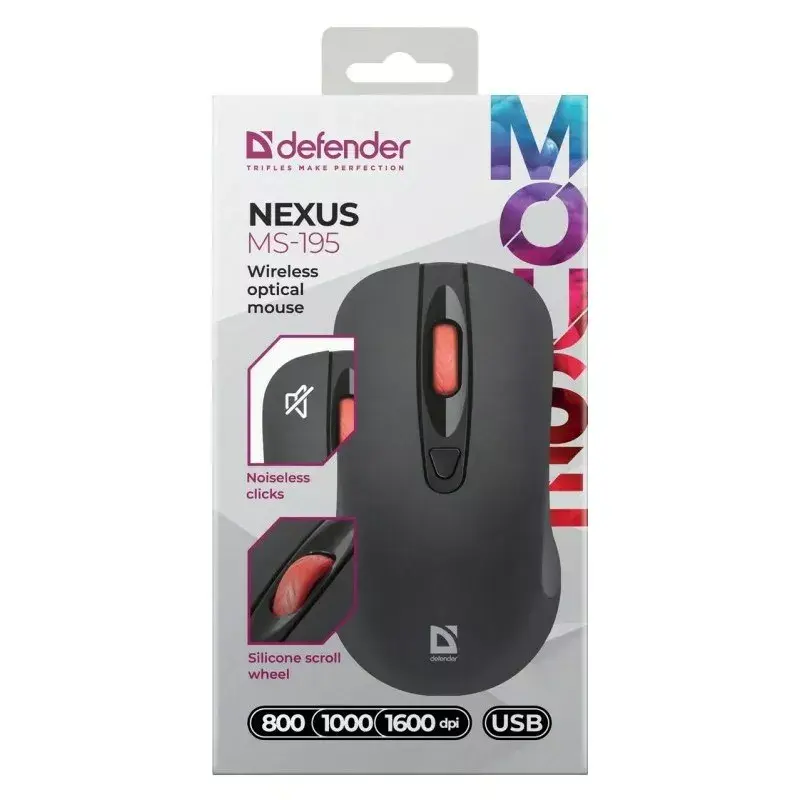 DEFENDER Nexus MS-195 беспроводная бесшумная мышь Photo 5
