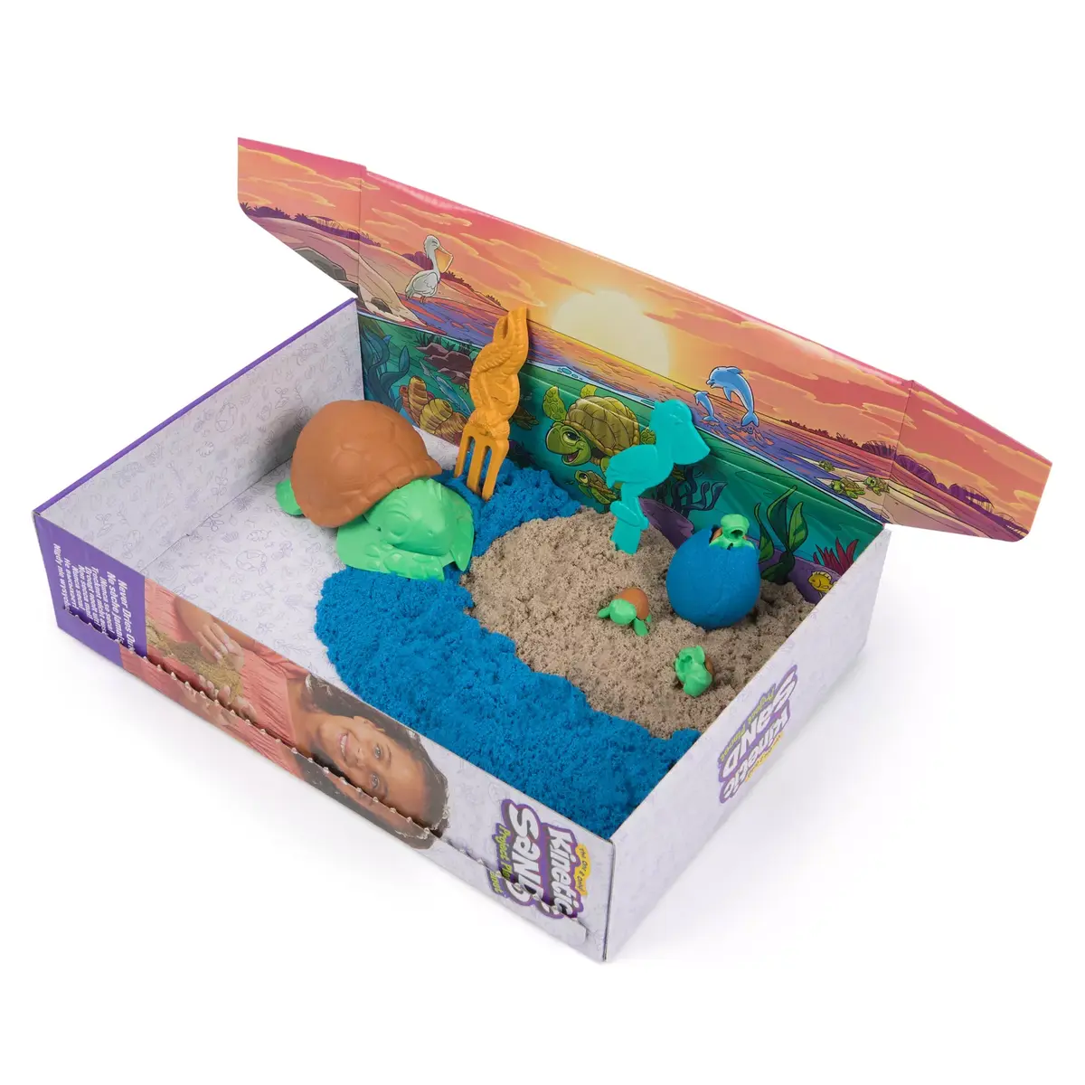 Children's kinetic sand Spin Master Kinetic Sand Project Planet Turtle Beach Photo 2