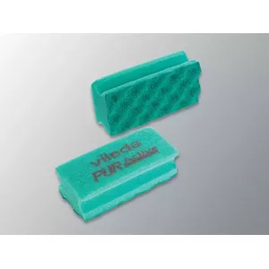 Sponge rectangular Vileda 123111, green, 150×70 mm, monochrome