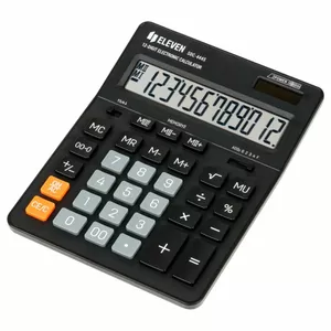 Desktop calculator Eleven SDC444S KALSDC444S — 12-digit, solar-powered, black