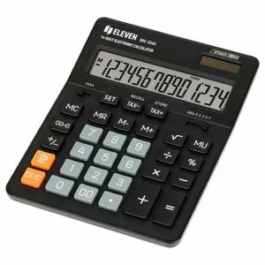 Desktop calculator Eleven KALSDC554S black solar-powered with standard arithmetic and percentage functions