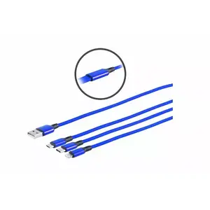 Microconnect MC-USBA-3WAY USB kabelis USB 3.2 Gen 1 1.2 m USB C/Micro-USB B/Lightning