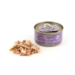 Wet cat food FISH4DOGS Tuna fillet with anchovy 70 g pouch, adult, 83% moisture, 14% protein